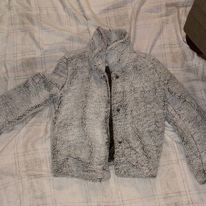 Sky and Sparrow Brown and Cream Sherpa Jacket